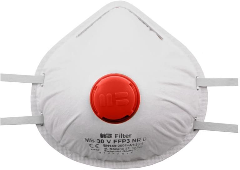 FFP3 respiratorius su vožtuvu MB 30 V Comfort