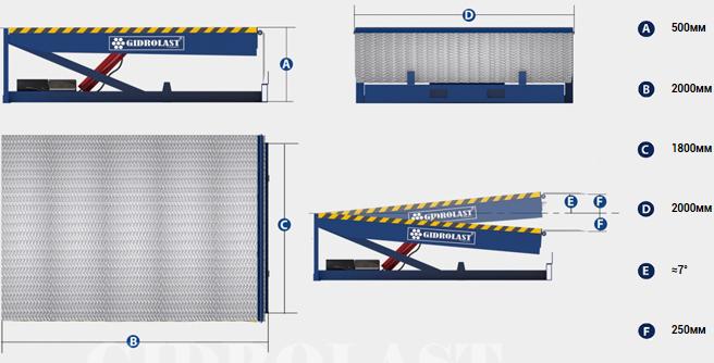 Hidraulinė kėlimo rampa 15000 kg