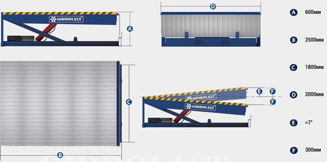 Hidraulinė kėlimo rampa 15000 kg
