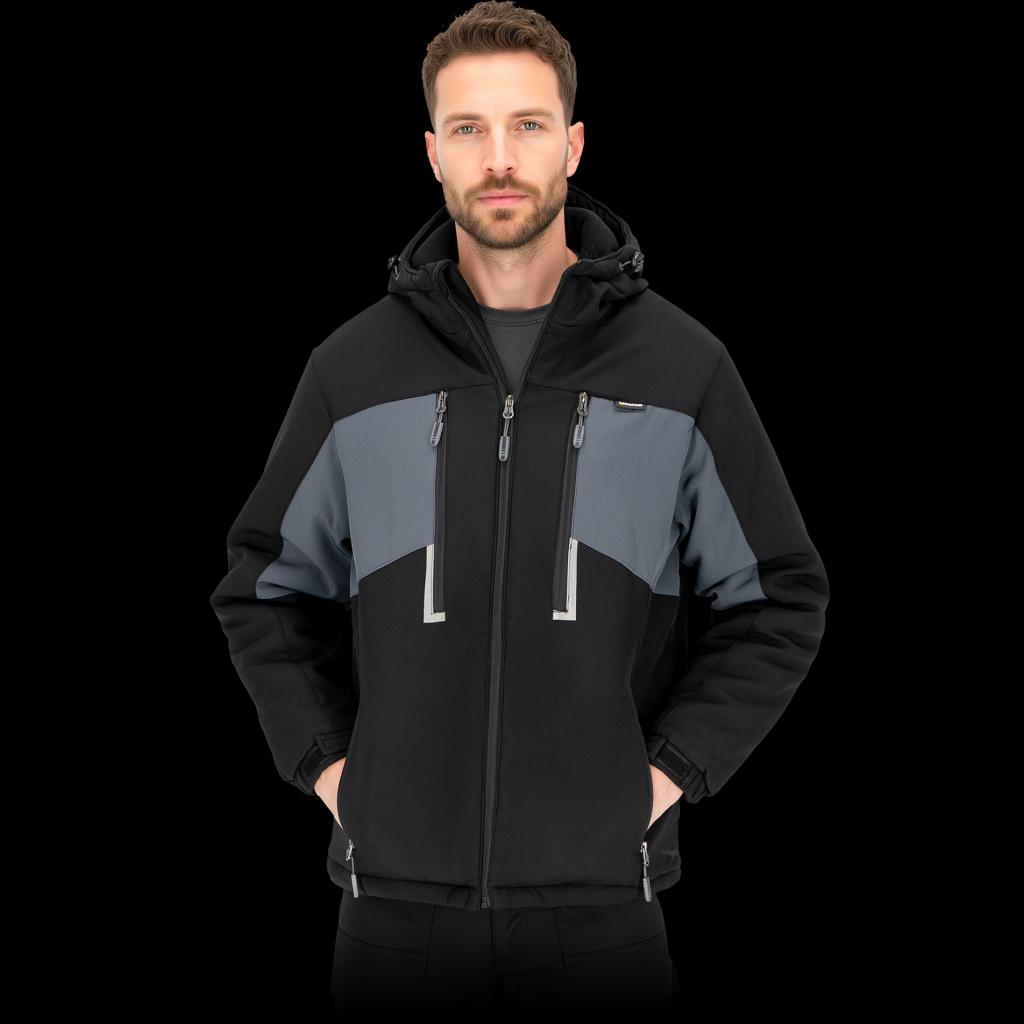 Žieminė pašiltinta darbinė striukė GOSHELL, su kapišonu