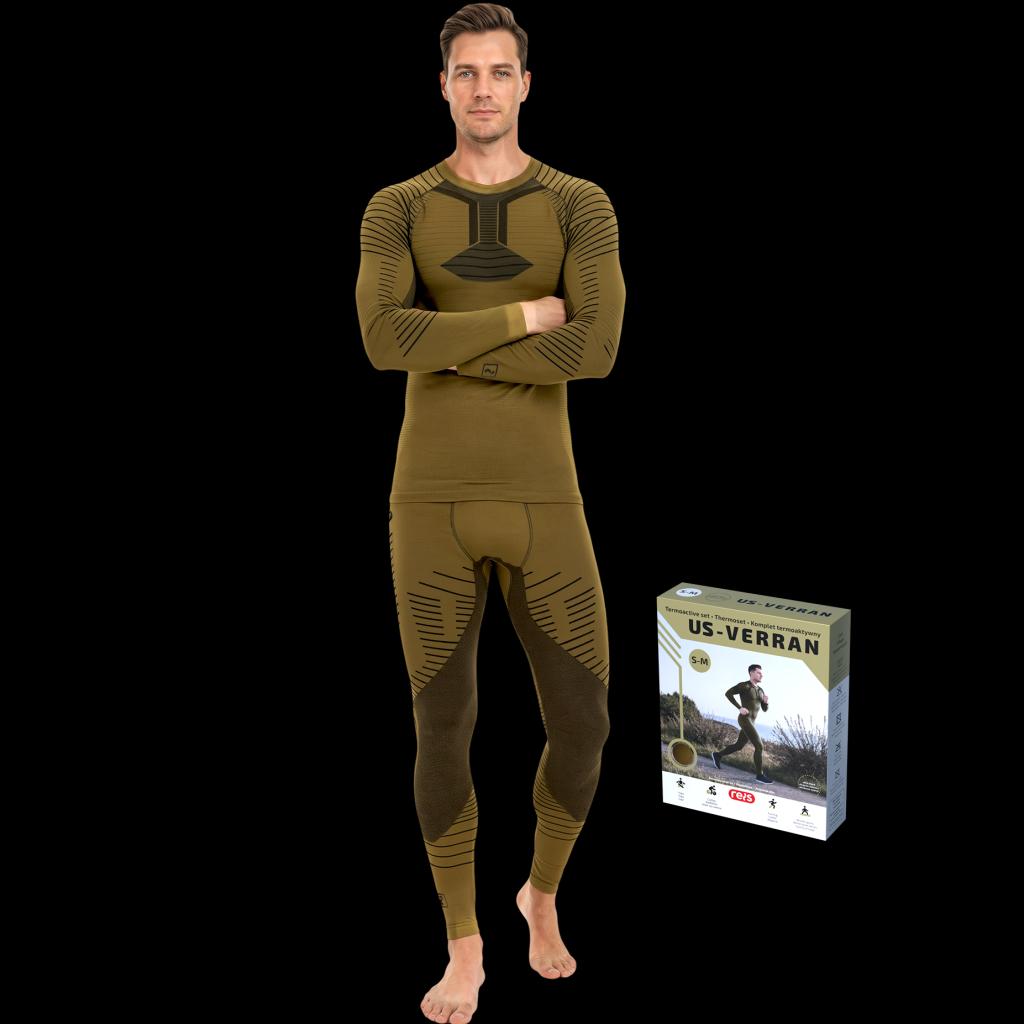 Šiltas termo komplektas VERAN THERMOACTIVE, rudos spalvos