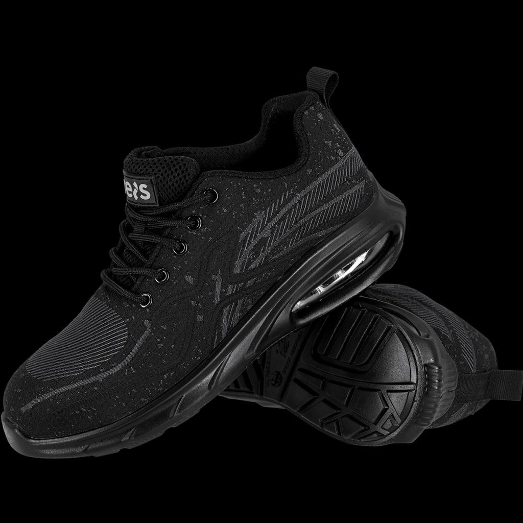 Lengvi apsauginiai darbo batai IMPULSE KEVLAR BLACK S1, su pirštų ir pado apsauga