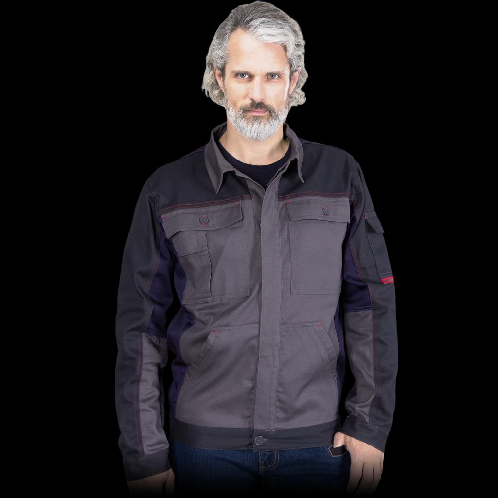 Elastingas medvilninis darbo švarkas BOMER, su elastingos medžiagos intarpais, nevaržo judesių