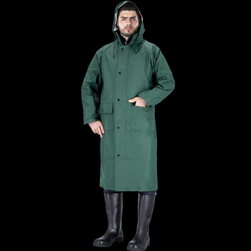 Aukštos kokybės lietpaltis PU/PVC GREEN