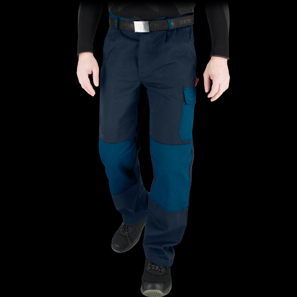 Apsauginės darbo kelnės BOMUL, tamsiai mėlynos spalvos (100 % medvilnė, 270 g/m²)