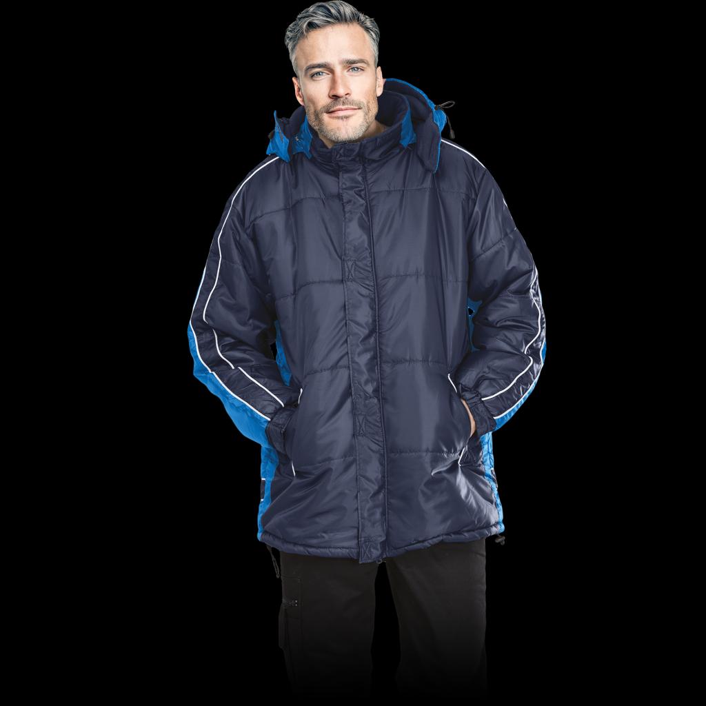 Funkcionali ir šilta vyriška striukė COALA, mėlynos spalvos