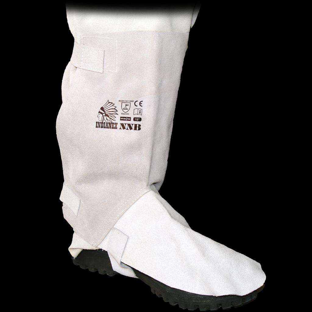 Odinės suvirinimo blauzdų apsaugos su kulno uždengimu INDIANEX