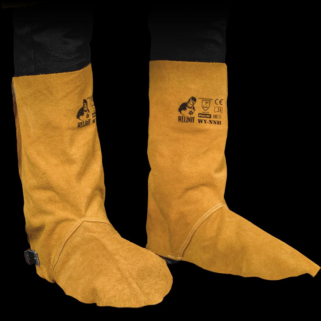 Odinės suvirinimo blauzdų apsaugos su kulno uždengimu WELDOY