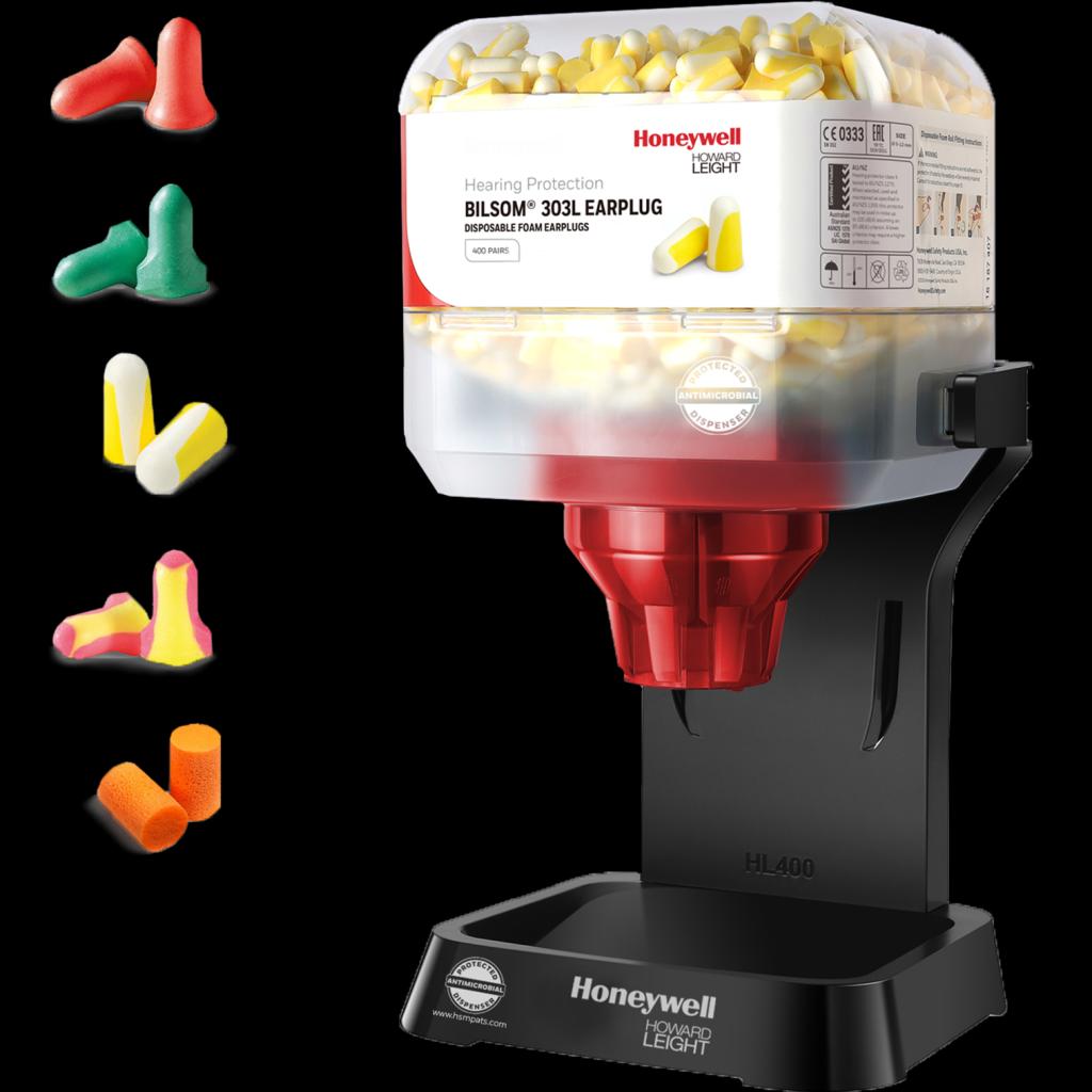 Ausų Kištukų Dozatorius HONEYWELL BILSOM 303L – Patogumas ir Higiena Kiekvienoje Darbo Vietoje