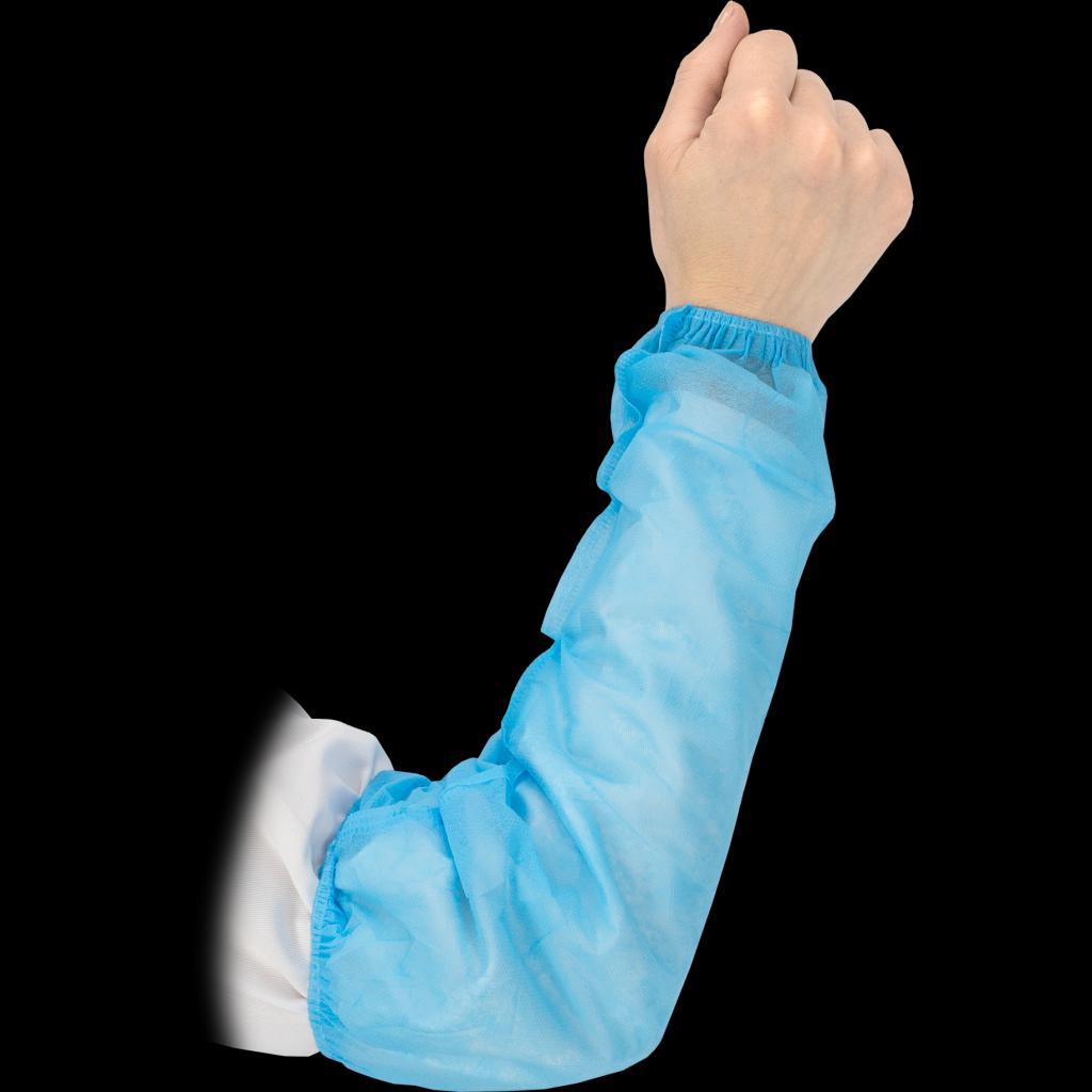 Vienkartinės rankovių apsaugos darbui FIZ (100 vnt.), melsvo atspalvio