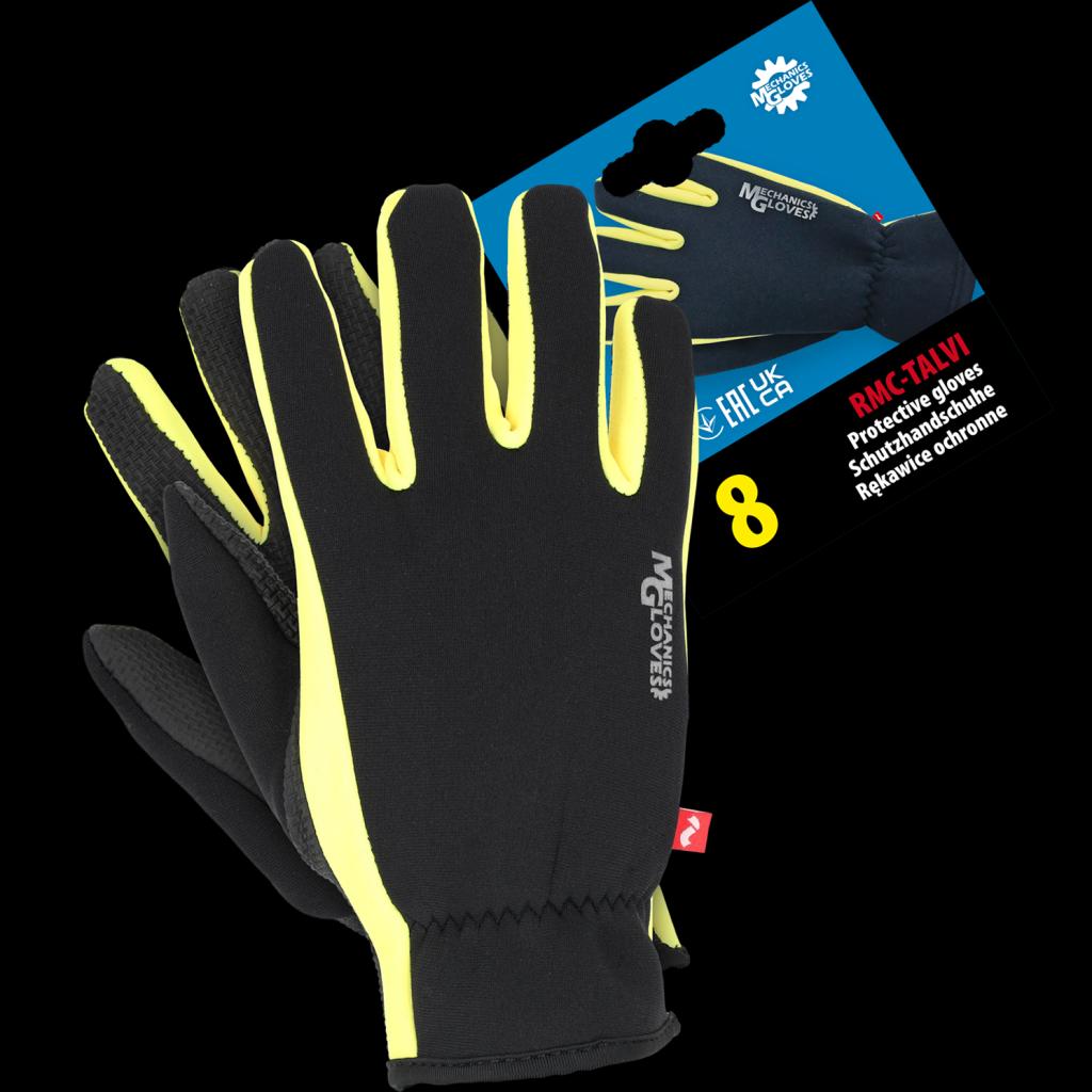 Pašiltintos apsauginės pirštinės MECHANICS TALVI, padengtos poliuretanu