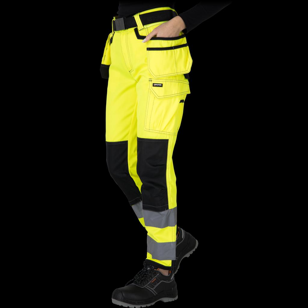 Itin tvirtos moteriškos darbo kelnės HARVER WESPE-T, su nusegamomis kabančiomis kišenėmis