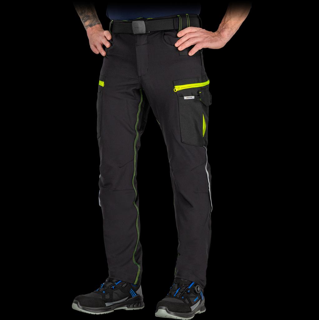 Elastingos darbo kelnės TRACER, juodos spalvos