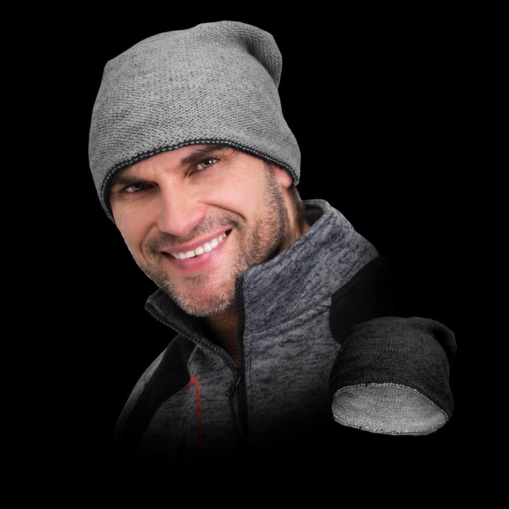 Dvipusė šilta kepurė TURN, 30% vilna, 70% akrilo siūlai