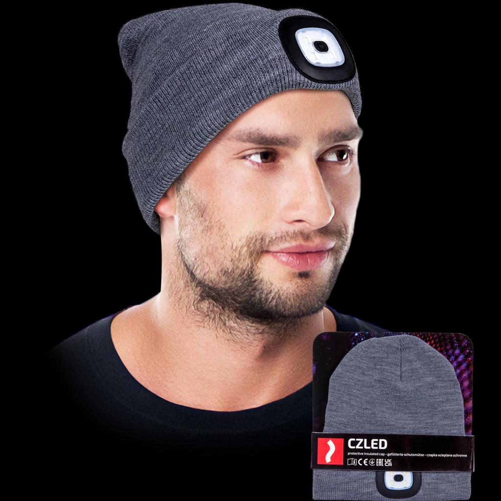 Megzta kepurė C-LED su LED apšvietimu (įvairių spalvų)