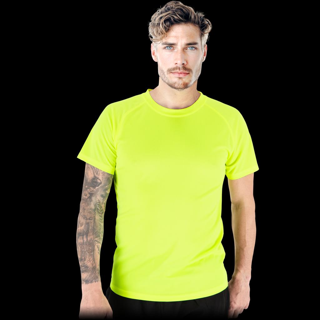 Vyriški marškinėliai PORTO trumpomis rankovėmis, geltoni