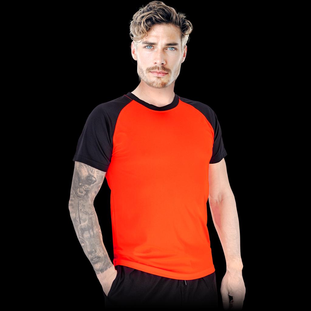 Vyriški marškinėliai BILBAO trumpomis rankovėmis, oranžiniai