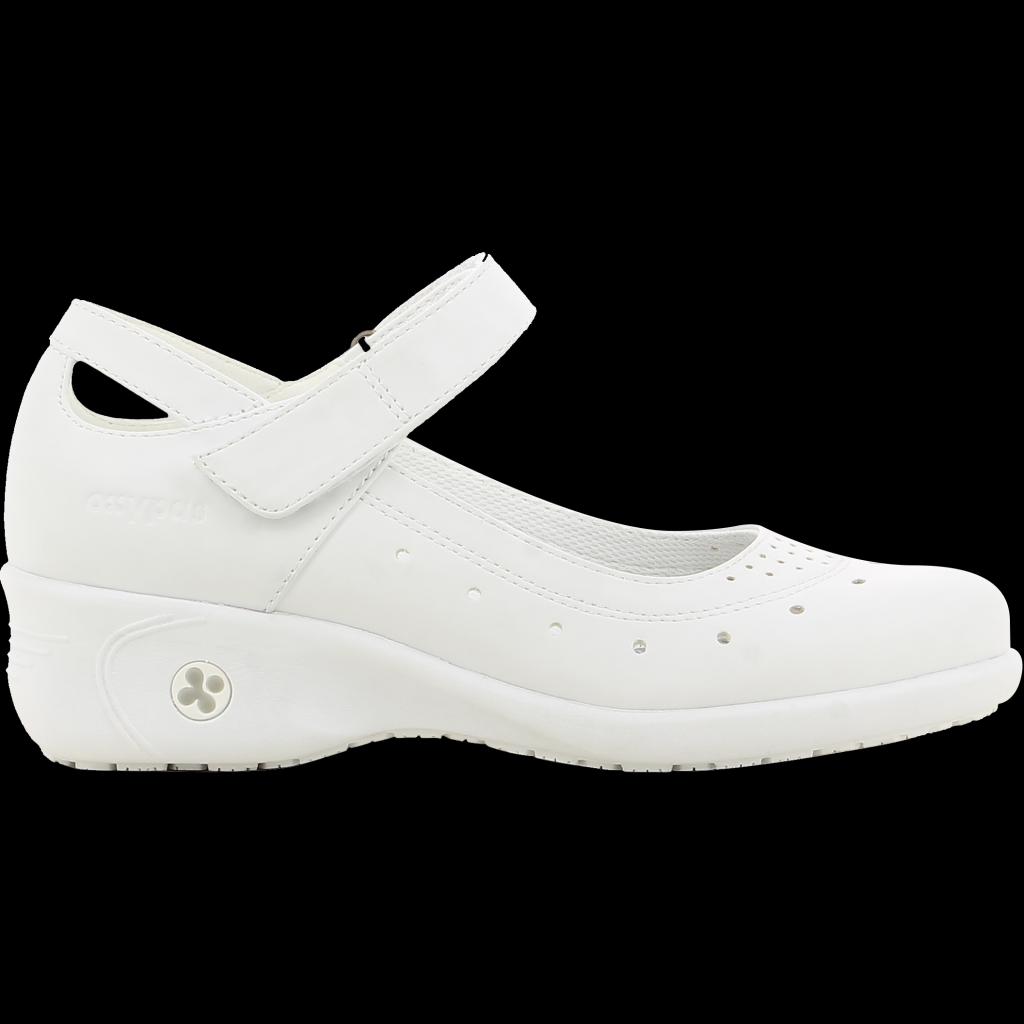 Odiniai moteriški bateliai darbui OLIVE O1 ESD SRC FO, su neslidžiu padu, baltos spalvos