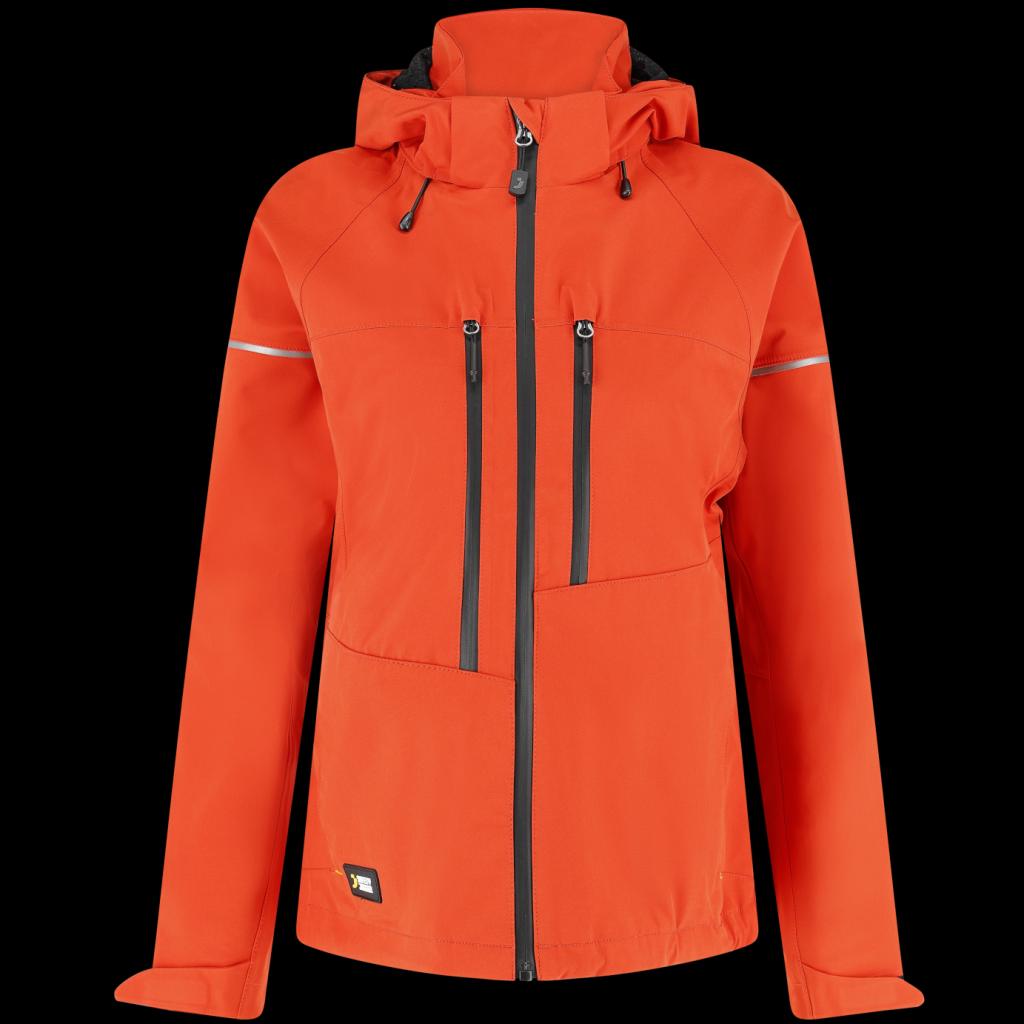 Neperšlampanti moteriška lietaus striukė JOGGER KASAI RAIN, ryškaus raudono atspalvio