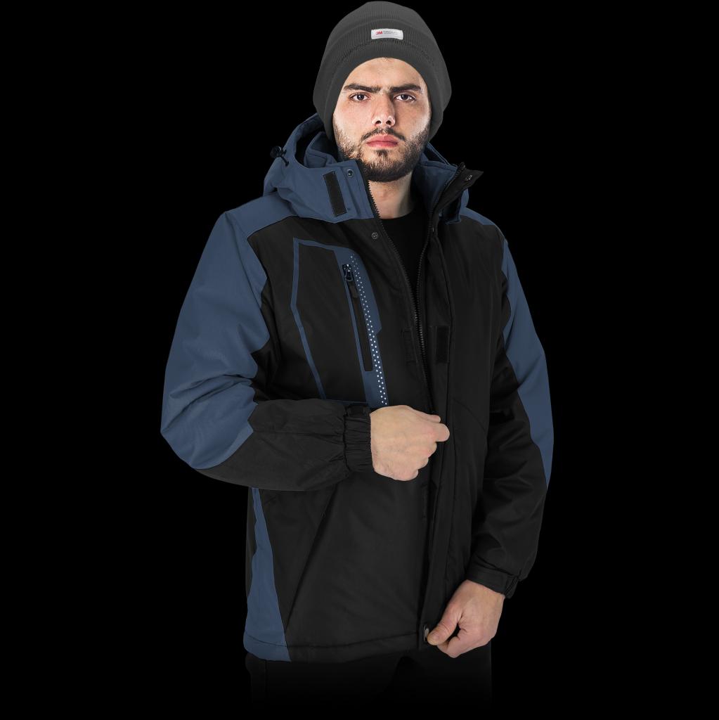 Šilta žieminė striukė NORWAY HOLM BLUE, su flisiniu pamušalu ir nuimamu gobtuvu