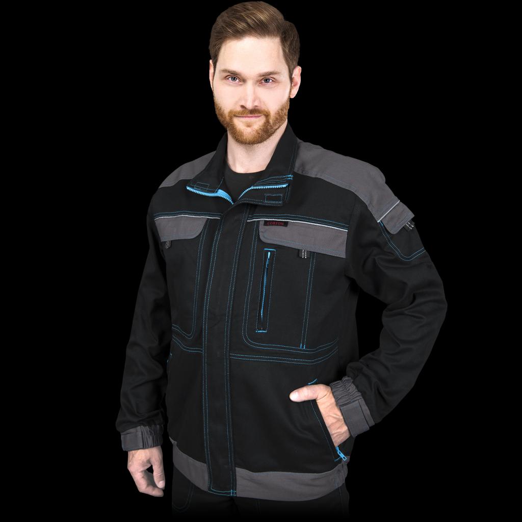 Medvilninis darbo švarkas CORTON BLACK