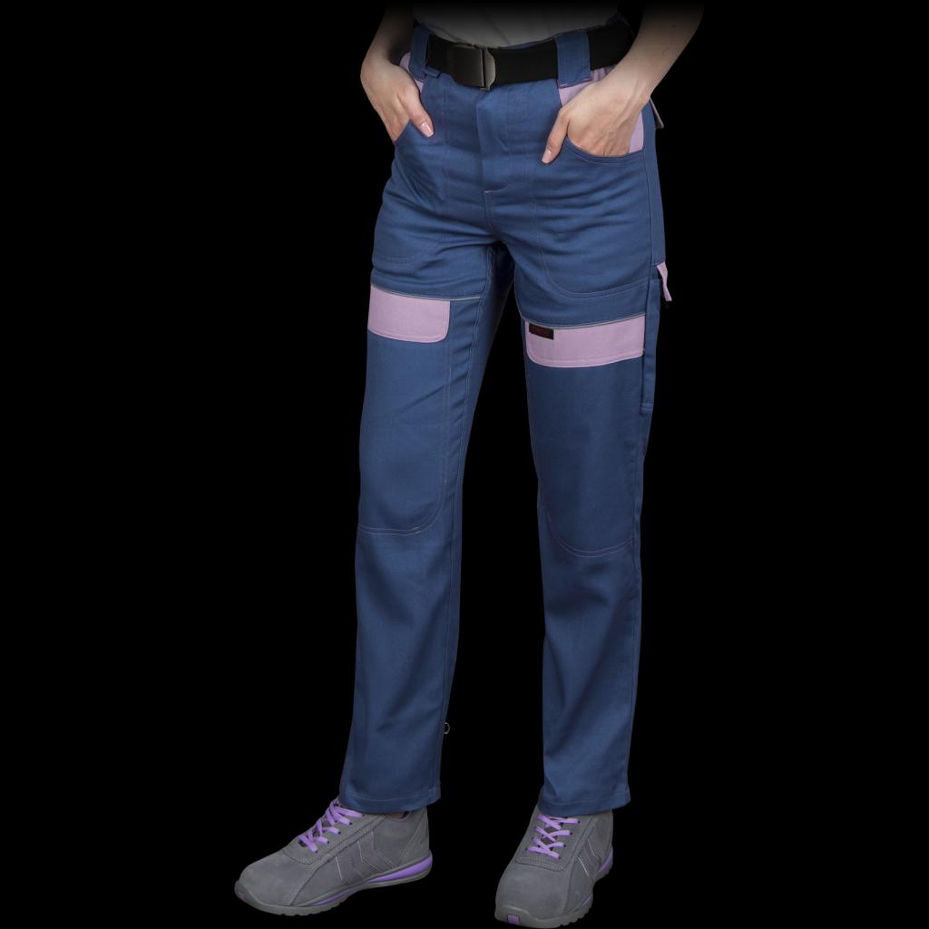 Tvirtos medvilninės moteriškos kelnės CORTON, mėlynos spalvos