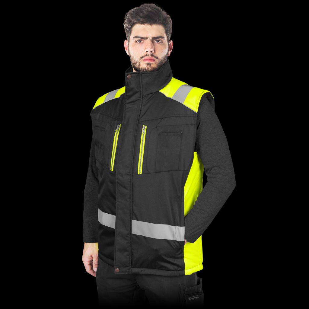 Neperšlampanti šilta liemenė darbui ASKER YELLOW, geltonos spalvos