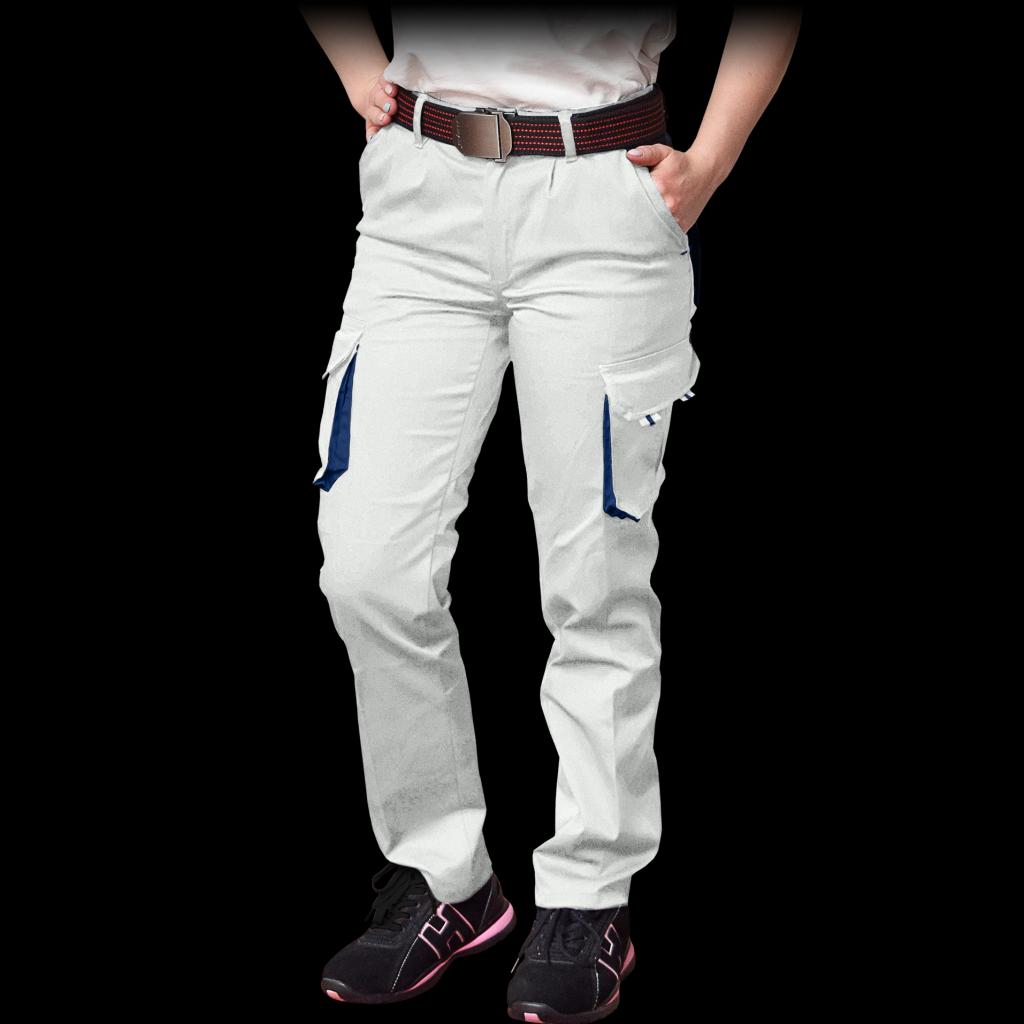 Elastingos moteriškos kelnės FRAULAND WHITE