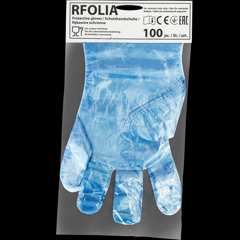 Vienkartinės pirštinės FOLIA (100 vnt.), tinka sąlyčiui su maistu