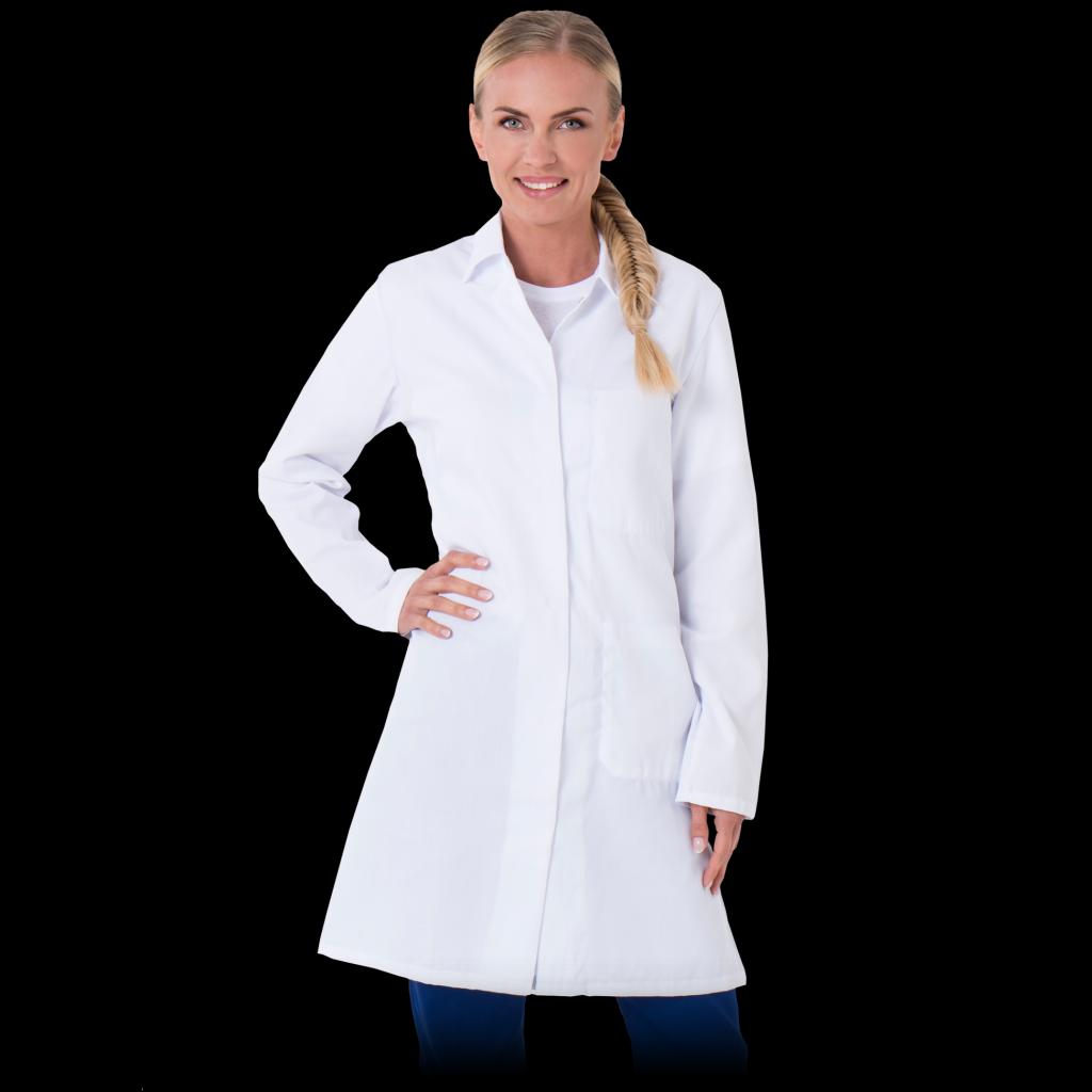 Moteriškas apsauginis chalatas FOOD – higienai, komfortui ir profesionalumui