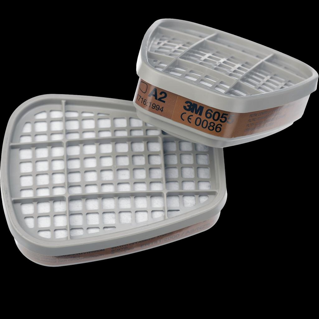 3M™ dujų ir garų filtras, A2 tipo, 6055 (2 vnt.)