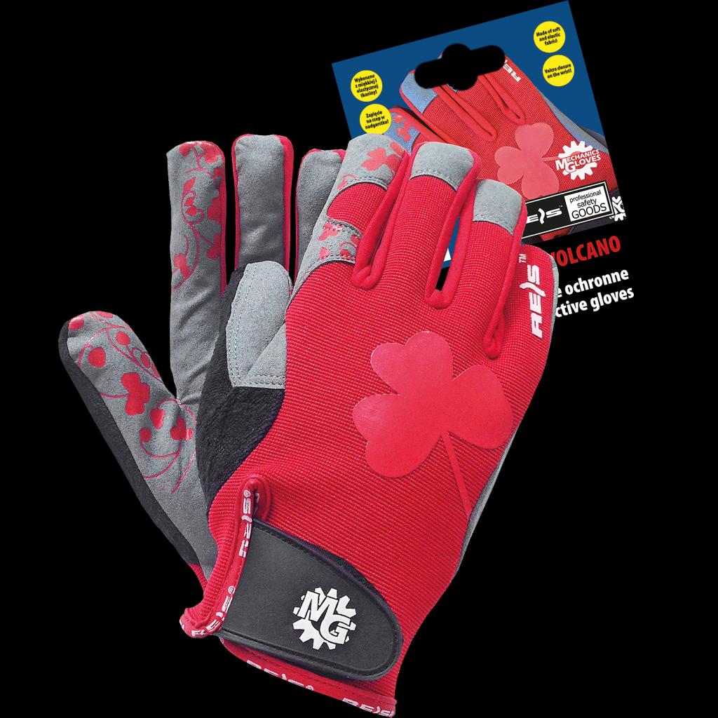 Moteriškos medžiaginės darbo pirštinės VOLCANO