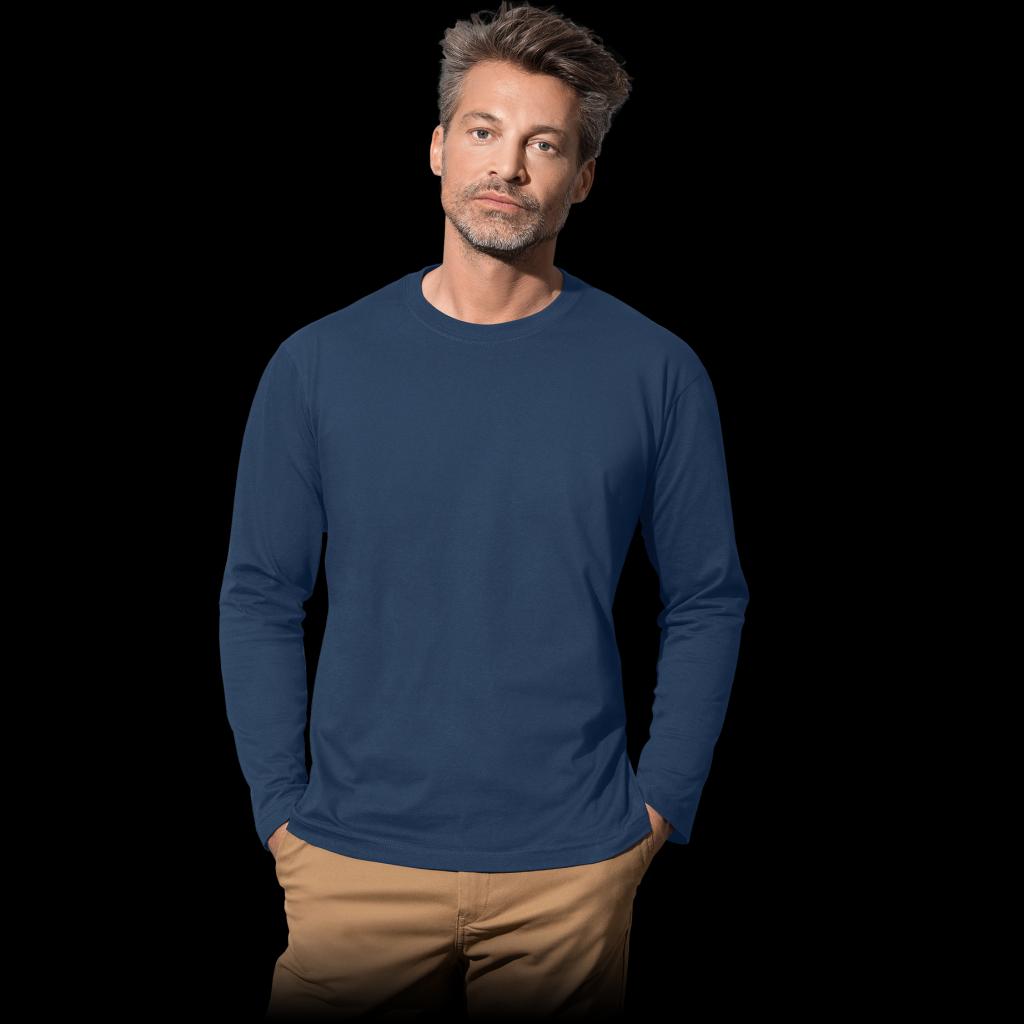 Marškinėliai Stedman Dark Blue, ilgomis rankovėmis