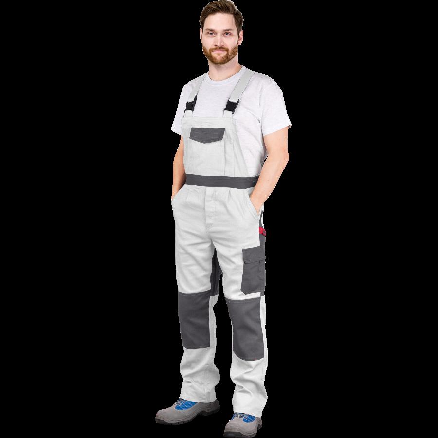 Medvilninis darbo puskombinezonis BOMUL WHITE