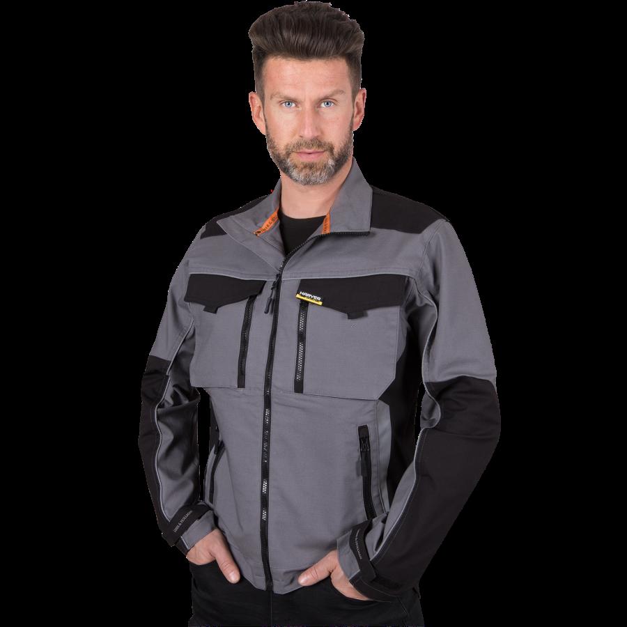 Tvirtas darbo švarkas HARVER, pilkos spalvos