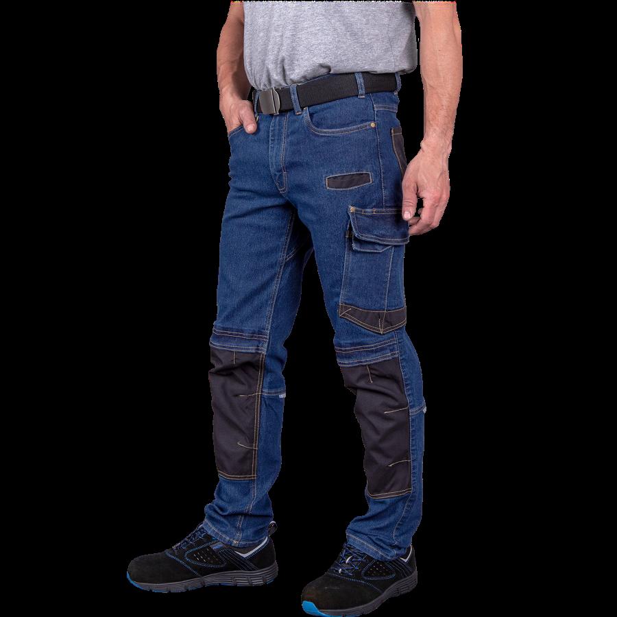 Elastingos džinsinio audinio darbo kelnės JEAN, mėlynos spalvos