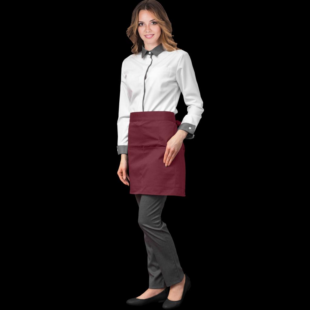 Klasikinė prijuostė GRETO RED 70x45, su kišenėmis