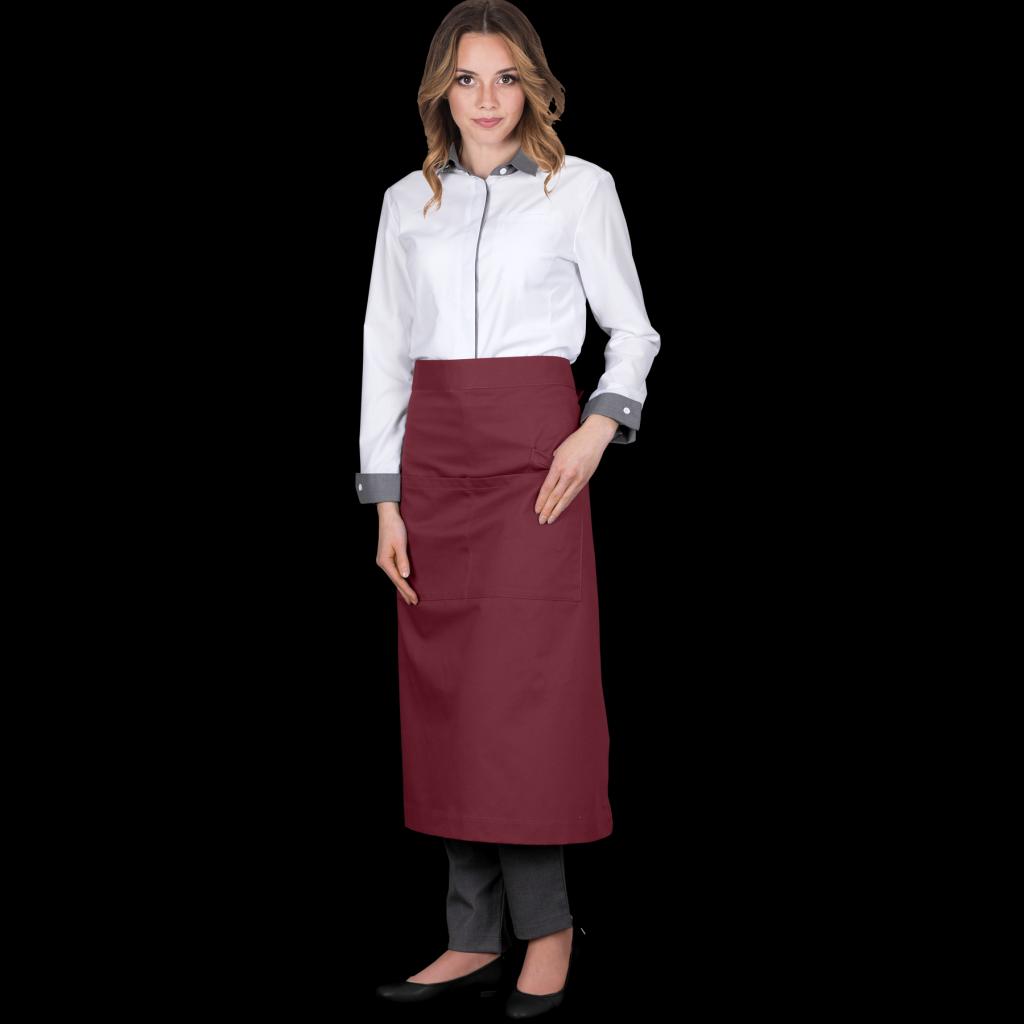 Klasikinė prijuostė GRETO RED 75x80, su kišenėmis