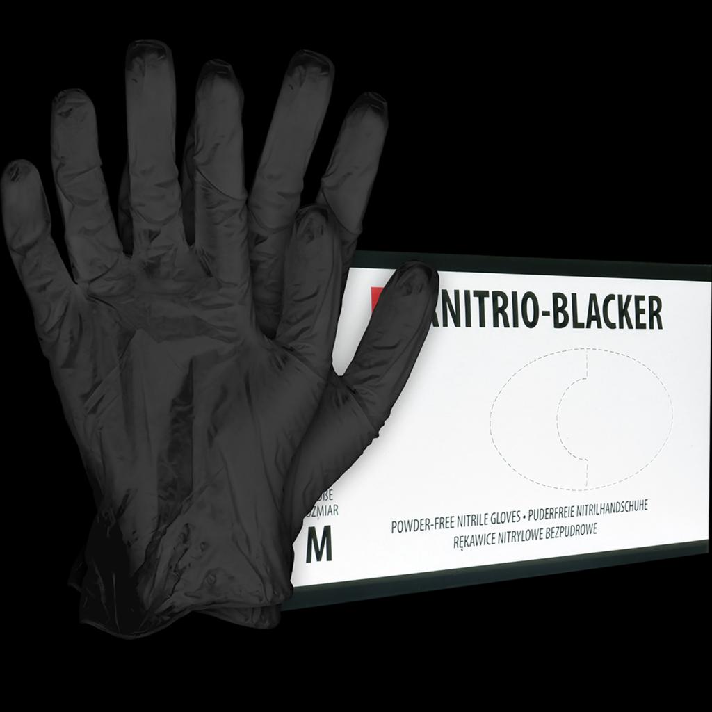 Vienkartinės nitrilinės pirštinės BLACK (100 vnt)