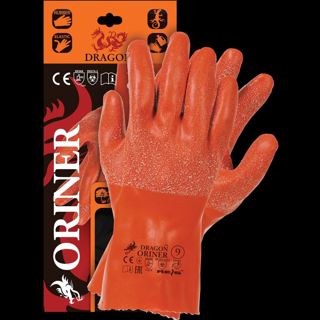 Apsauginės pirštinės RINER padengtos guma