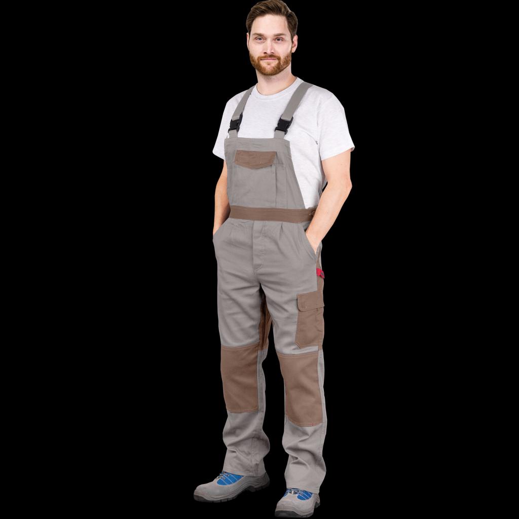 Medvilninis darbo puskombinezonis BOMUL BROWN