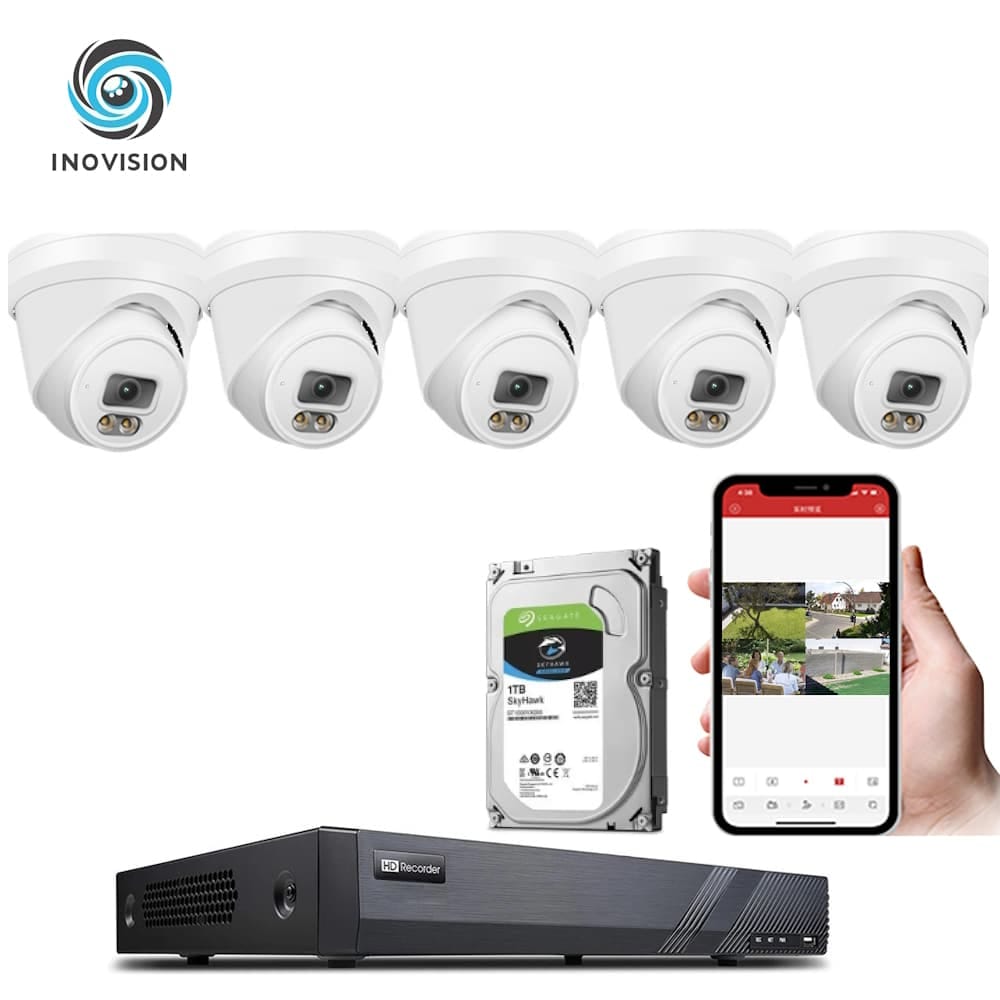 Vaizdo stebėjimo kamerų komplektas 5MP x 5 INOVISION AKCIJA! Verslui