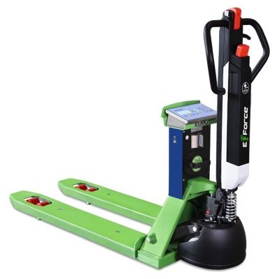 Pusiau elektrinis palečių vežimėlis su svarstyklėmis E-FORCE – 1250kg (su ar be metrologinės patikros)