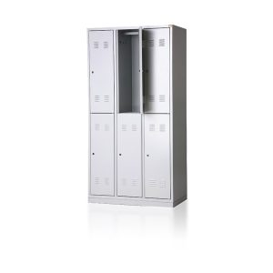 Dviejų lygių, šešių durelių metalinė spintelė CLASSIC CUBE 900x490x1800