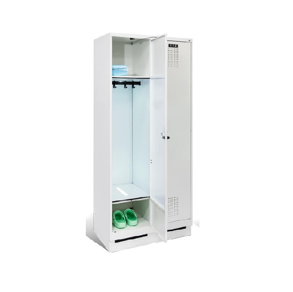 Dvivietė metalinė dezinfekuojanti spintelė drabužiams S 3000 UV 800X500X1800