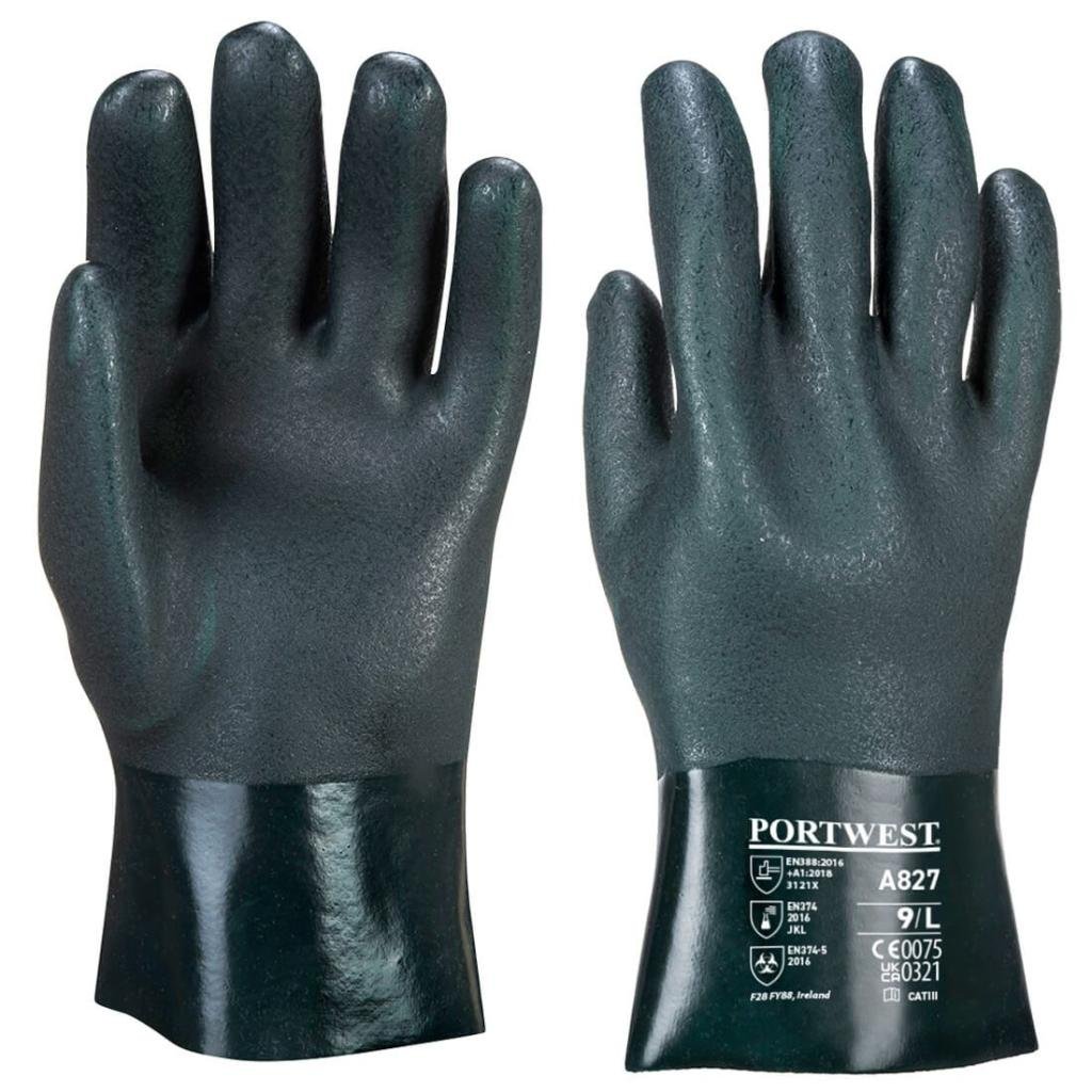Dvigubu PVC sluoksniu dengtos pirštinės Portwest A827
