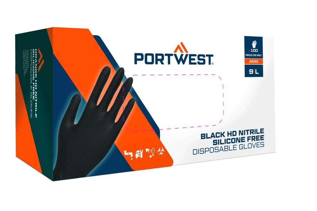 Vienkartinės nitrilinės pirštinės Portwest A930